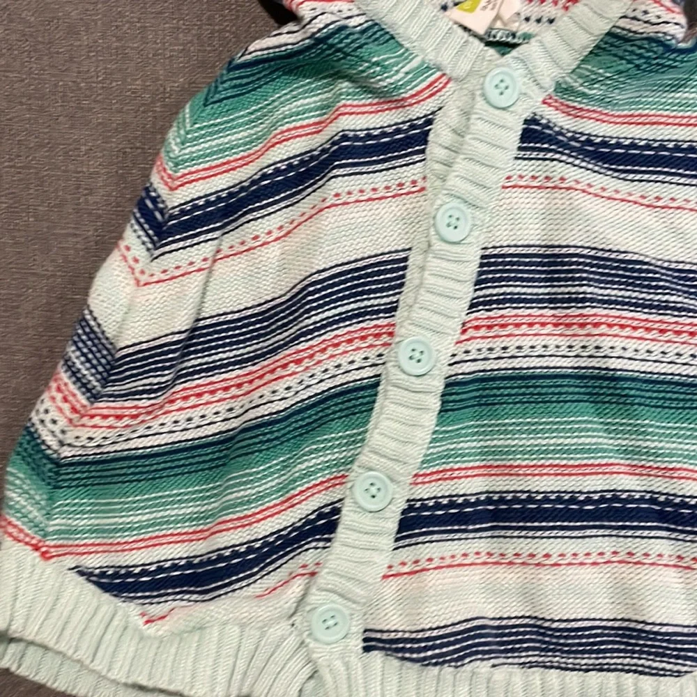 COPY - Calvin Klein Green Zip up Floral Jacket Crazy 8 Turquoise Hooded Poncho